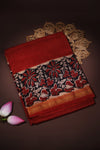 Maheshwari silk cotton - Rusty red
