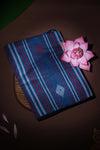 The Manipuri butta saree -Blue andMaroon Border