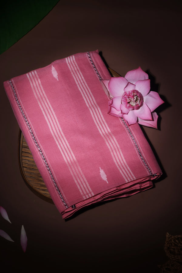 Pink Jamdani Cotton with Khesh