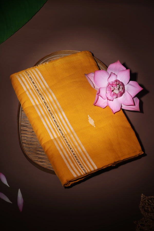 Yellow Jamdani cotton with Khesh