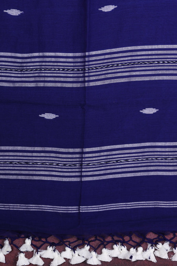 Royal Blue Jamdanicotton with khesh