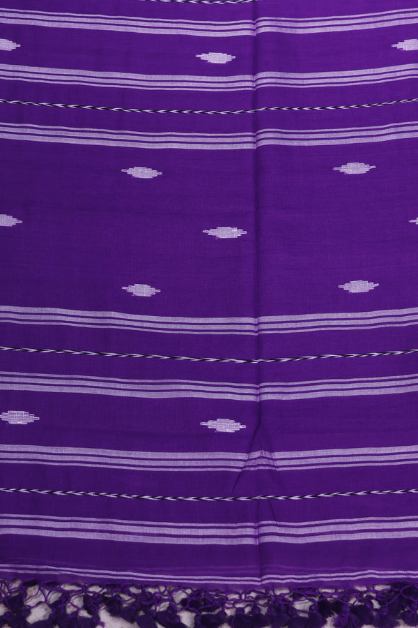 Purple Jamdani cotton with khesh