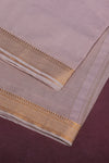 Mangalgiri cotton with Nizam Border Broad Gold- Creamy Beige