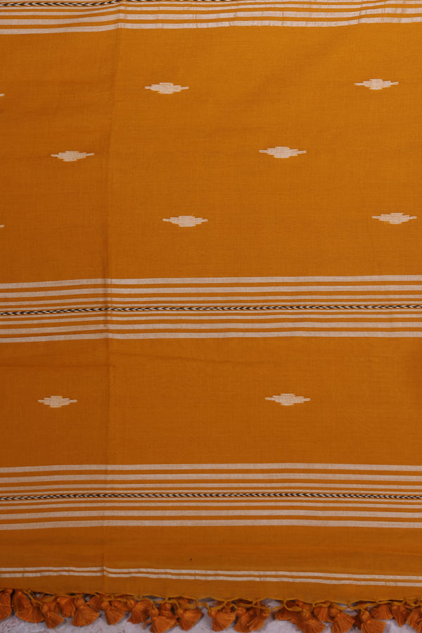 Yellow Jamdani cotton with Khesh