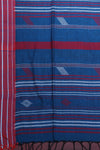 The Manipuri butta saree -Blue andMaroon Border
