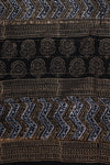 Chanderi silk cotton - block printed in gold and silver Motifs