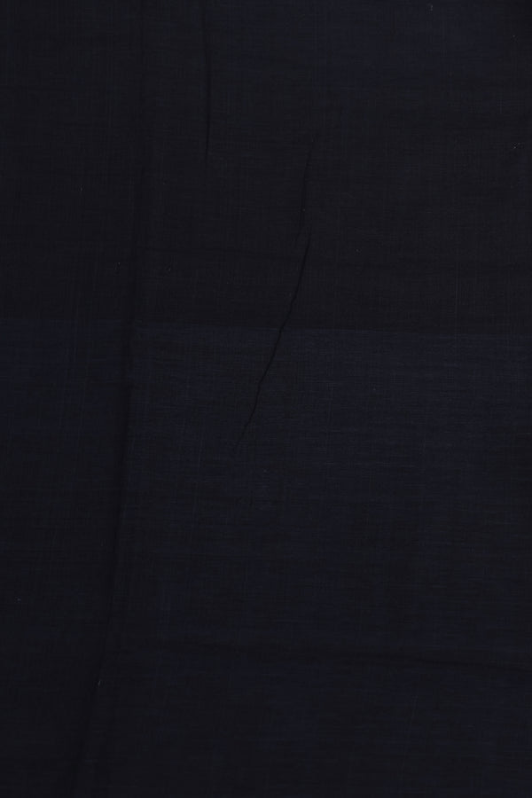 The Manipuri butta saree - Black and Cotton silver