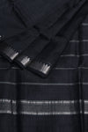 Mangalgiri Silk- Black With silver Nizam border