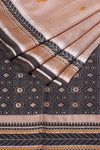 Bhoomi-Pure Tussar Silk Cotton Beige and Black