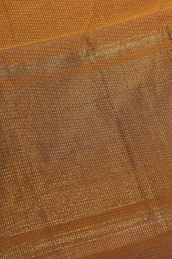 Mangalgiri cotton with Nizam Border Broad Gold- Mustard gold