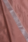 Mangalgiri Silk - Peach cream with silver nizam border