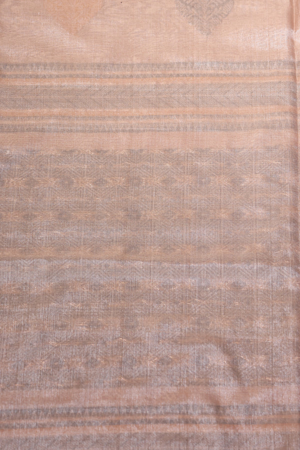 Bhoomi-Pure Tussar Silk Cotton Beige and Black