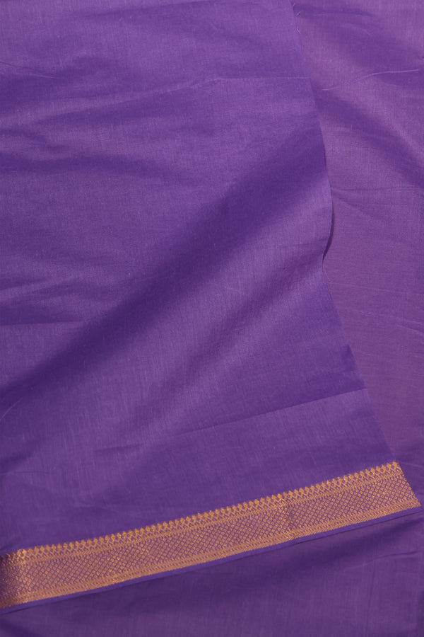 Mangalgiri cotton with Nizam Border- Lavender