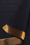 Mangalgiri Silk Black with Gold nizam border