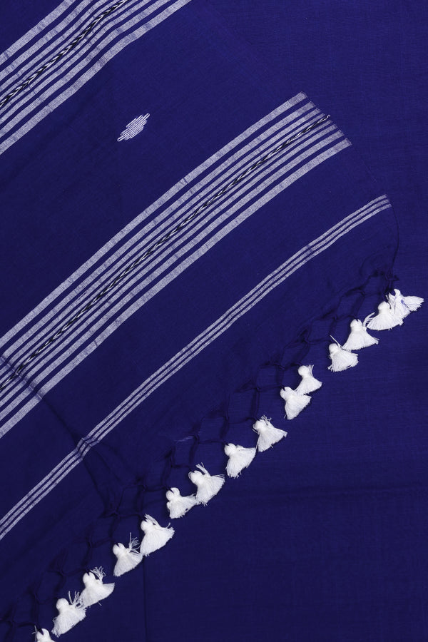 Royal Blue Jamdanicotton with khesh