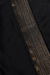 Chanderi silk cotton - block printed in gold and silver Motifs