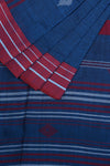 The Manipuri butta saree -Blue andMaroon Border