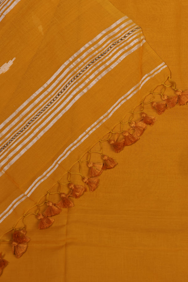 Yellow Jamdani cotton with Khesh
