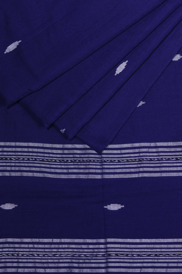 Royal Blue Jamdanicotton with khesh