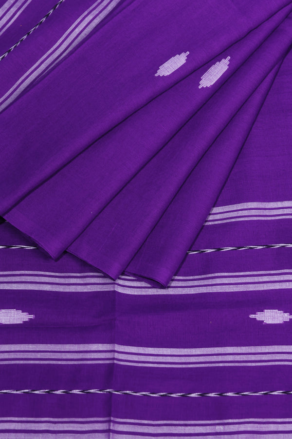 Purple Jamdani cotton with khesh