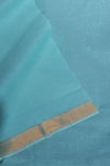 Mangalgiri cotton with Nizam Border- Teal Blue