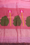 The Goddess pink lotus linen muslin silk