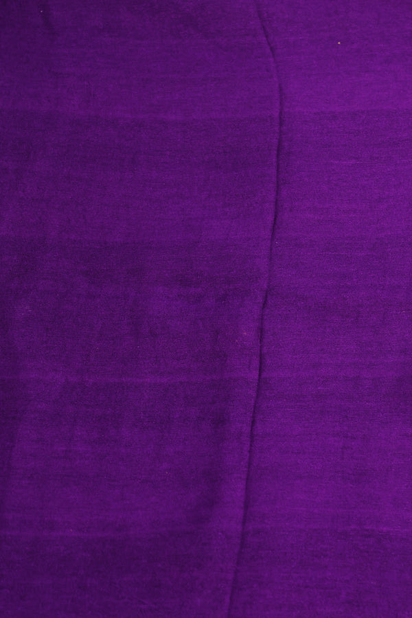 Purple Matka silk with Benarasi woven Anchal