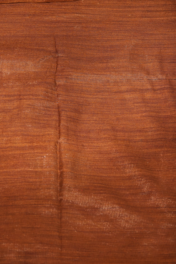 Tamra Tara - copper brown matka- Muslin pure silk