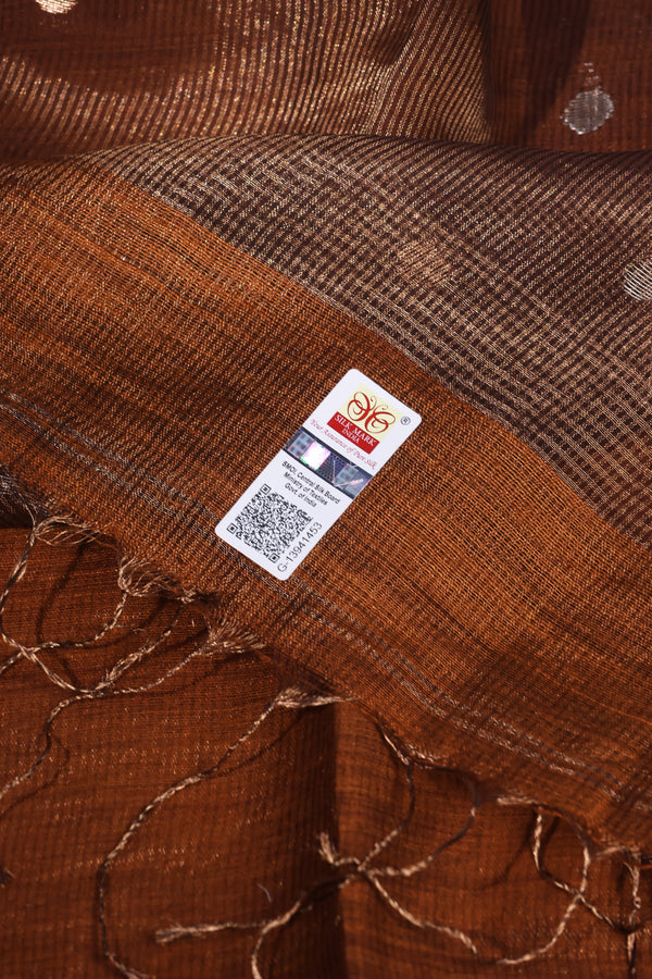 Tamra Tara - copper brown matka- Muslin pure silk
