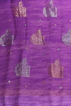 Lavender Matka Muslin jamdani - pure silk with silk mark