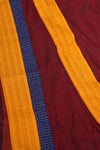 H.O.T curated - The maroon mull cotton with chettinad cotton pallu and Kantha border .