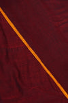 H.O.T curated - The maroon mull cotton with chettinad cotton pallu and Kantha border .