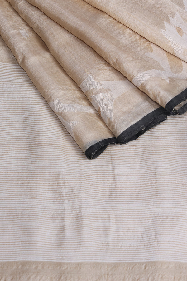 Ivory dreams- Pure handwoven Tussar Jamdani