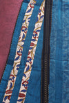 H.O.T curated - Mul Blue with Reverse border ( Black Kantha and off white kalamkari border)