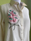 Off-white Kala cotton shirt with applique and hand embroidery