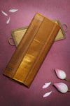 Mangalgiri Cotton Saree with Broad Gold Nizam Border- Mustard brown