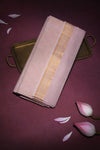Mangalgiri cotton with Nizam Border Broad Gold- Creamy Beige