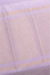 Lightest Lavender Mangalgiri Cotton Saree with Broad Gold Nizam Border