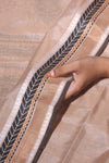 Bhoomi-Pure Tussar Silk Cotton Beige and Black