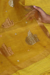 Sunheri Pure Matka- Muslin Silk Handwoven, with Silk mark