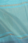 Mangalgiri cotton with Nizam Border- Teal Blue