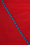 H.O.T curated - Red Mull Dramawith Blue Mangalgiri reverse border.