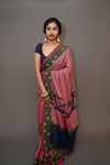 Pink Sherbet Mul Cotton with Reverse Border -Saree