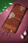 Tamra Tara - copper brown matka- Muslin pure silk
