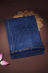 Maheshwari silk cotton - indigo checks