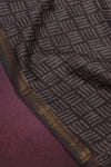 Chanderi silk cotton -grey check's with zari
