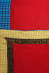 H.O.T curated - Red Mull Dramawith Blue Mangalgiri reverse border.