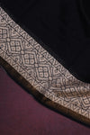 Maheshwari silk cotton - Nargis -Black and white