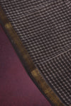 Chanderi silk cotton -grey check's with zari