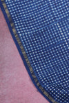 Maheshwari silk cotton - indigo checks